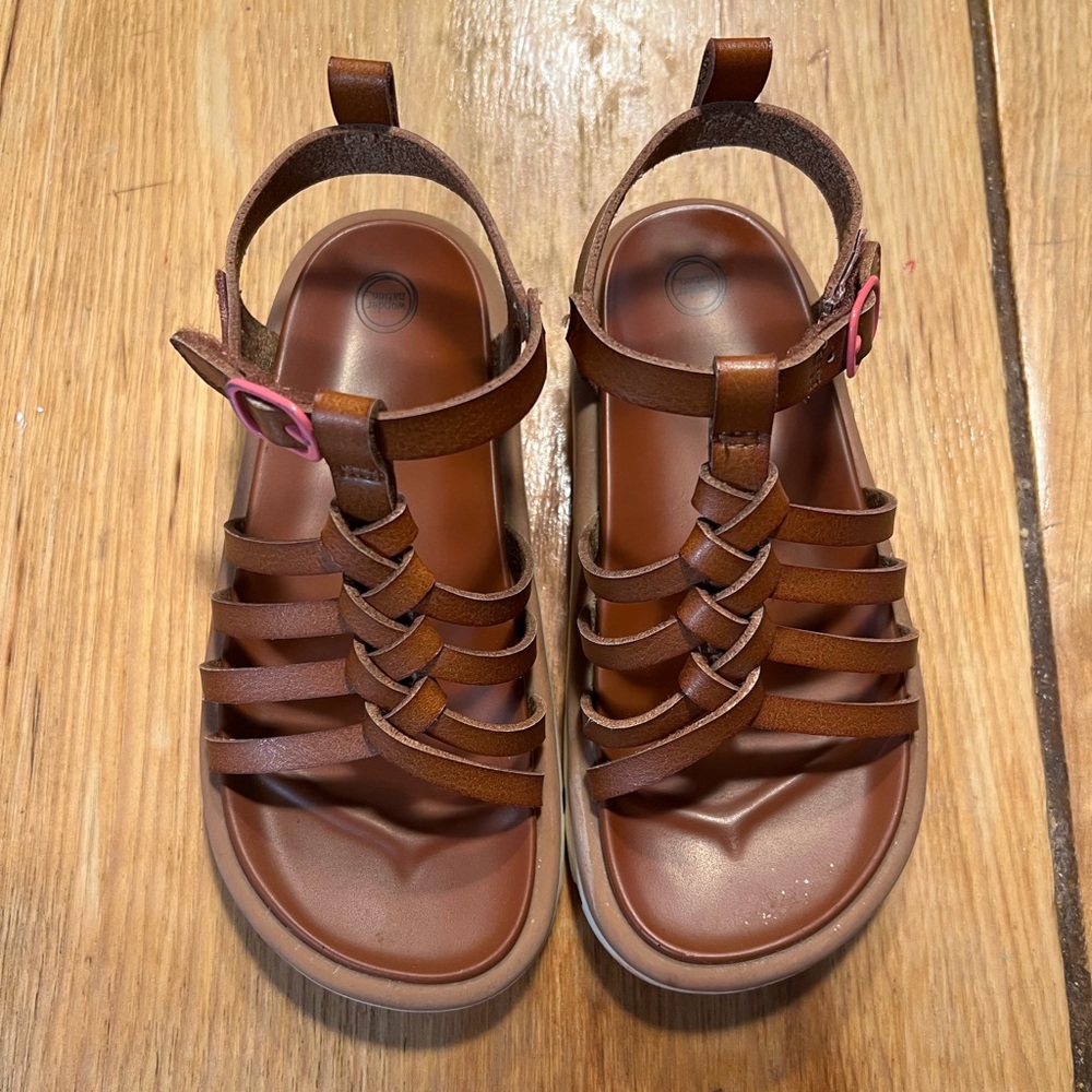 Brown Sandals with Velcro Closure